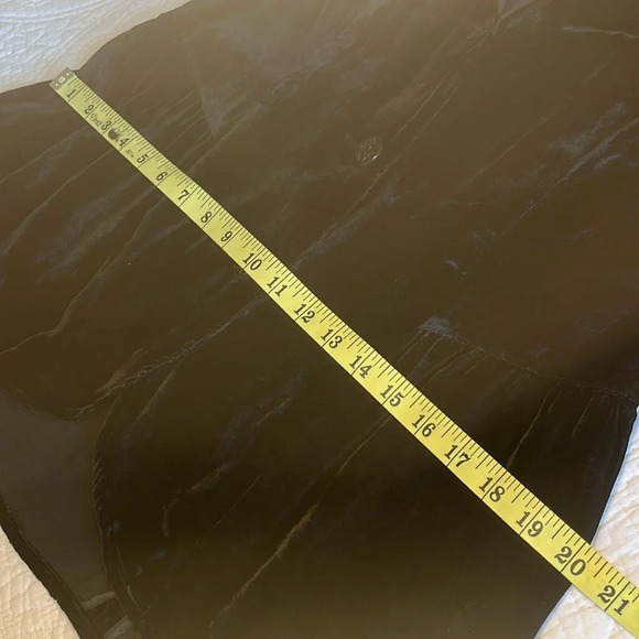 J Jill Velvet Jacket Long Chiffon Shawl Collar Peplum Blazer Medium Black Artsy - Picture 14 of 17